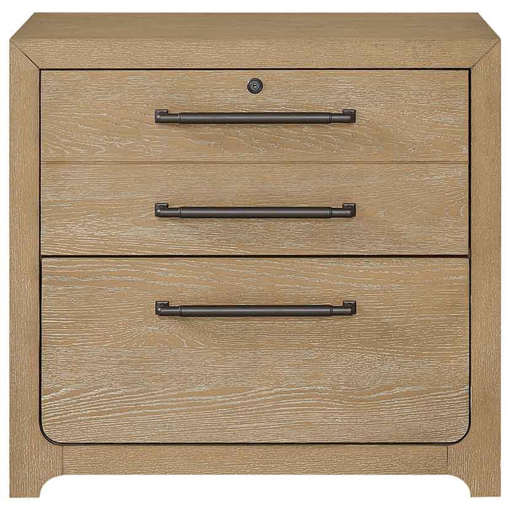 Wycliff Bay Canyon Drive 3-Piece Writing Desk with Bookcase and Lateral File Set in Natural Oak, , large