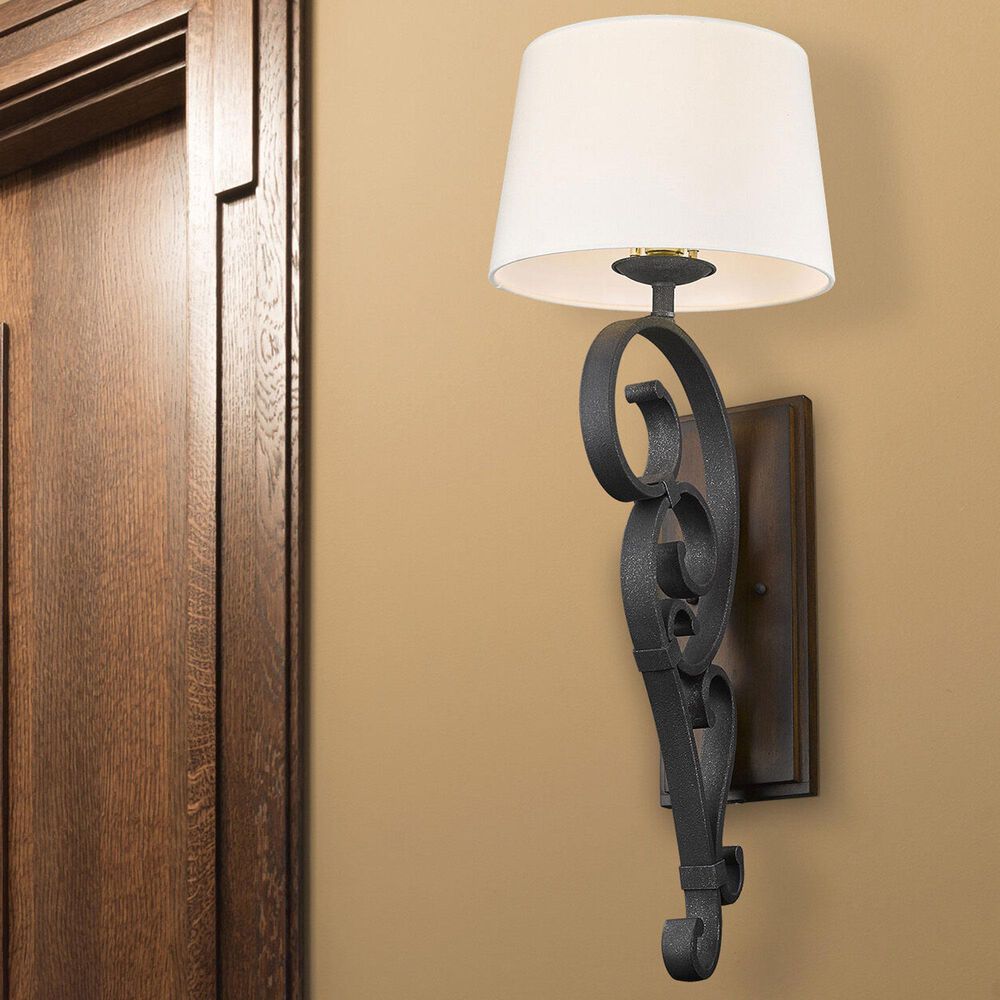 Golden Lighting Madera 1-Light Wall Sconce in Black, , large