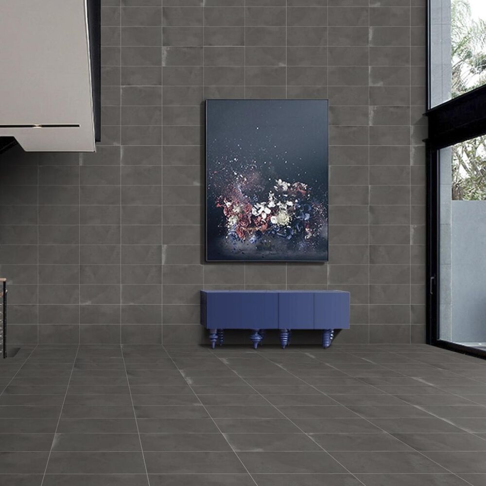 Emser Borigni Black 12" x 24" Porcelain Tile, , large