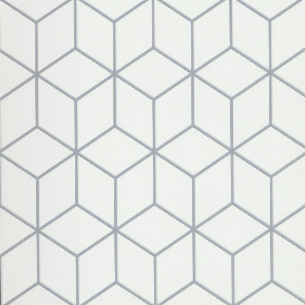 Emser Geometry Cube Gray 10" x 10" Porcelain Tile, , large