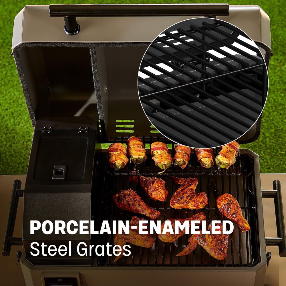 Tytus Emberwood Grill and Prep Cart with Tabletop Pellet Grill in Gunmetal Gray, , large