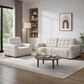 Interlochen Puffer Leather Power Recliner in Istria Pearl, , large