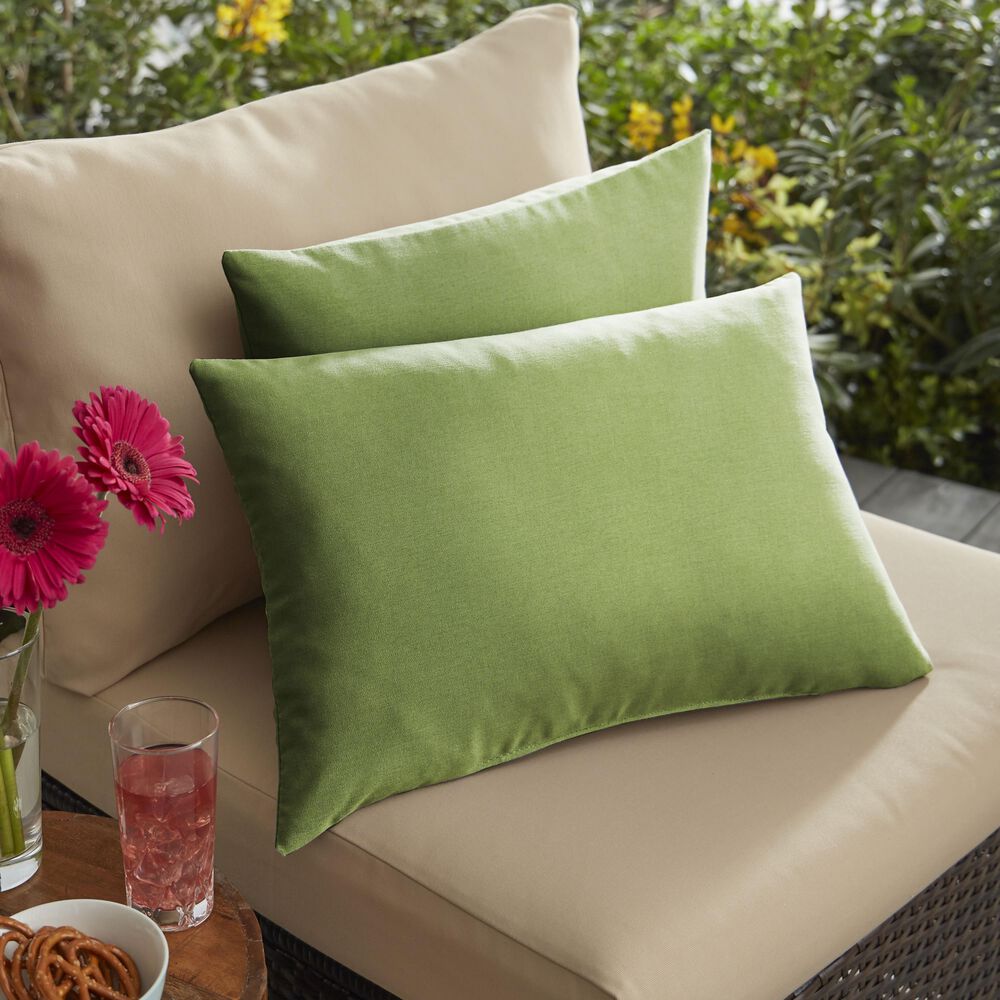 Sorra Home Sunbrella 13" x 20" Pillow in Spectrum Cilantro (Set of 2), , large