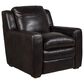 Bordeaux & Co Leather Accent Chair in Berlin Dark Brown, , large