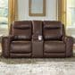 Ashley Gravier Power Reclining Loveseat with Console and Adjustable Headrest in Cordova, , large