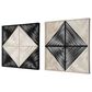 Uttermost Seeing Double Rope Wall Squares in Black and Off White (Set of 2), , large