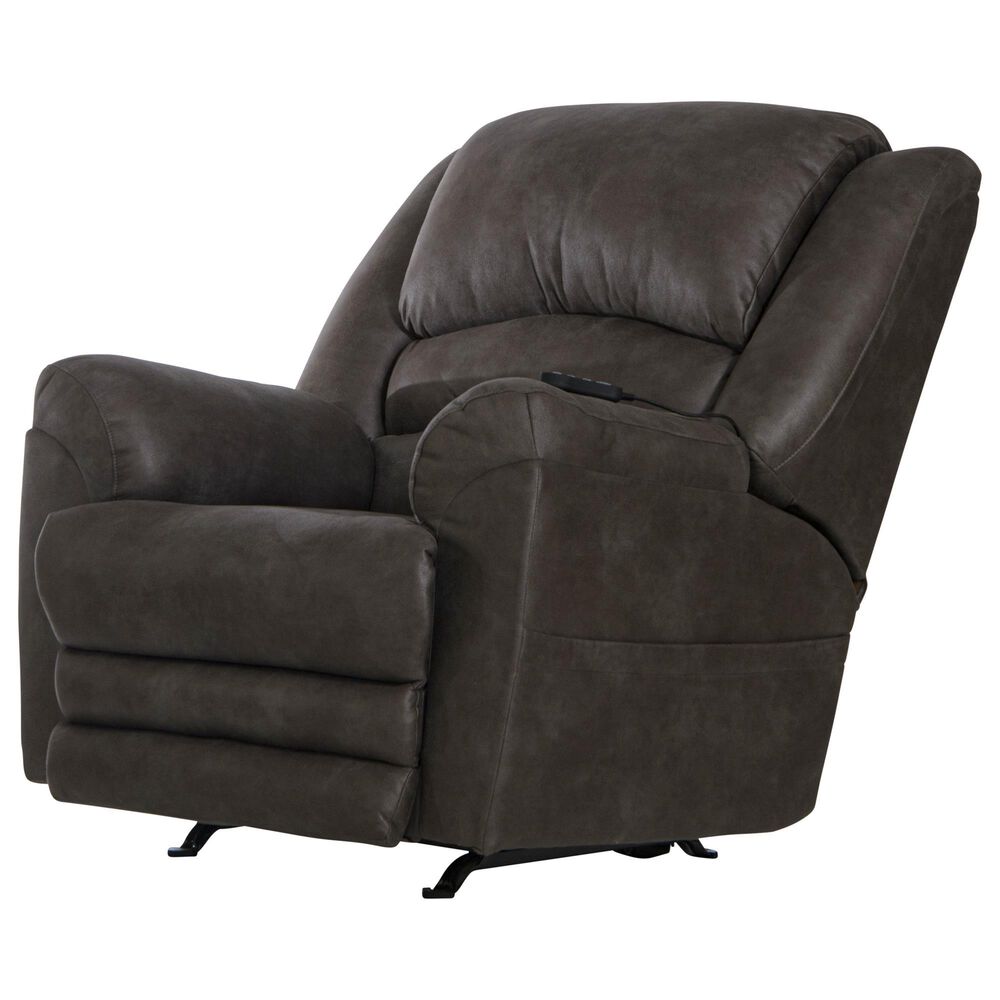 Catnapper Hayden Rocker Recliner with Heat and Massage in Steel, , large