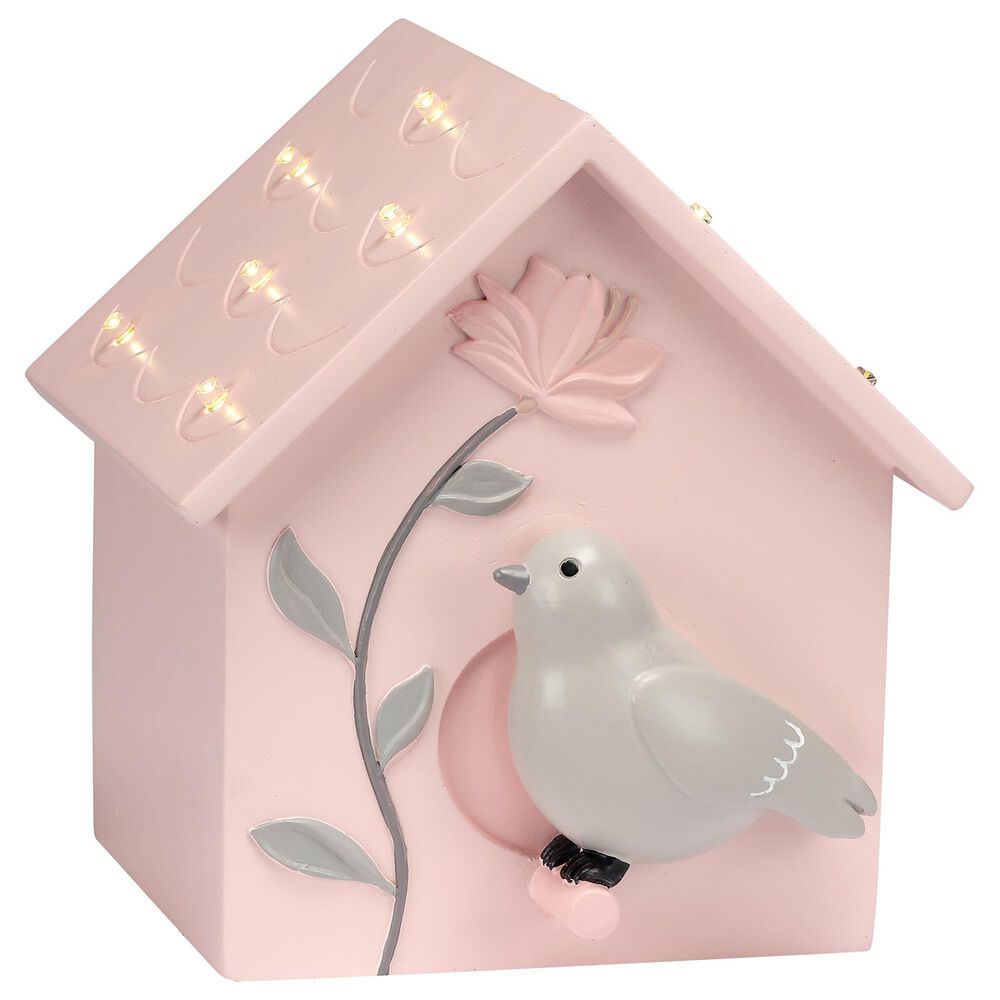 Lambs and Ivy Petals Table Top Night Light LED Lamp in Pink and Gray, , large