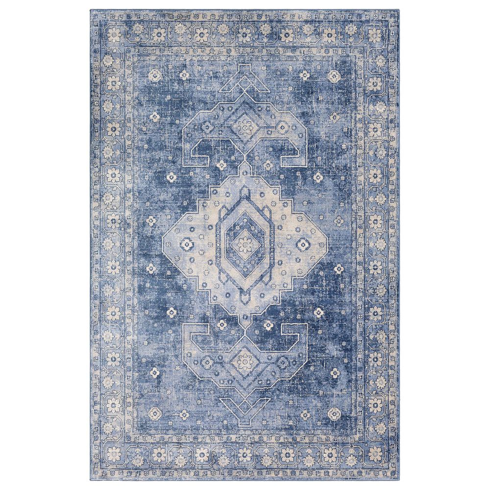 Surya Indigo IGO-2323 2" x 2"9" Navy, Beige and White Scatter Rug, , large