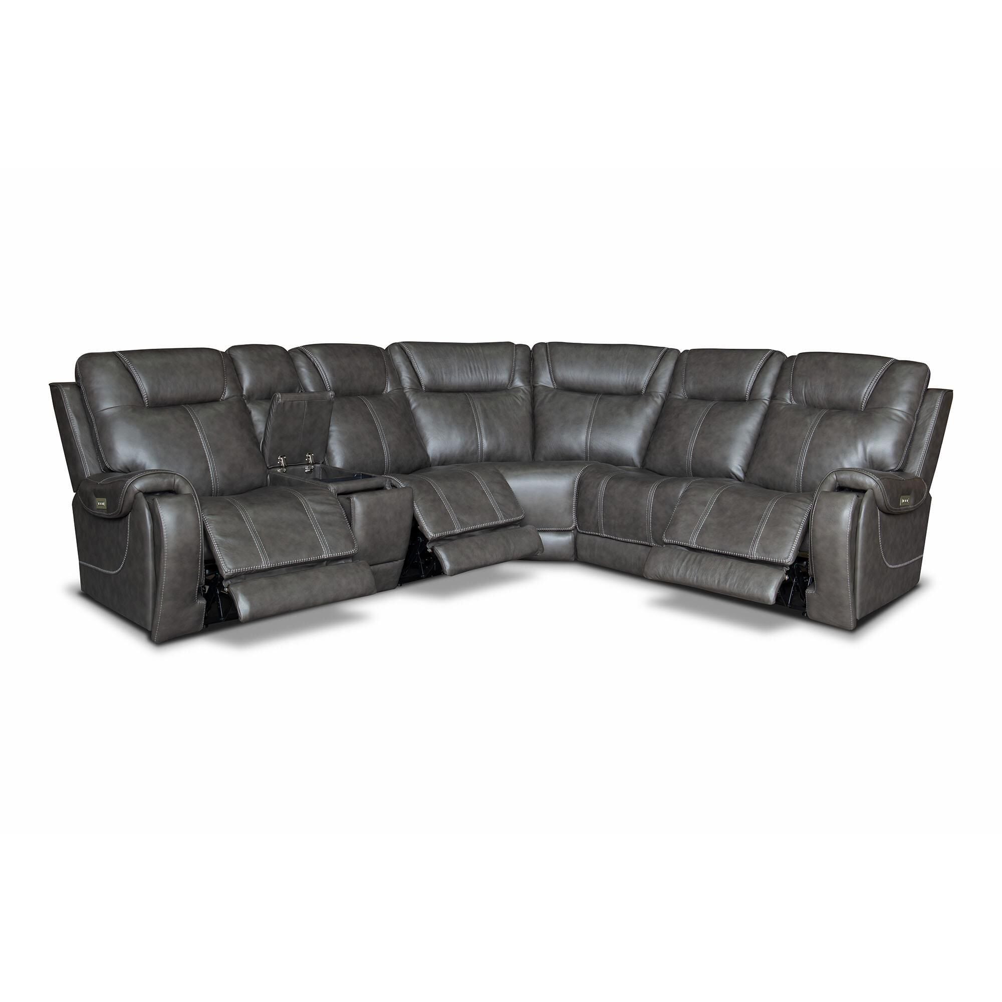 MotoMotion Zion 6-Piece Power Reclining Curved Sectional with