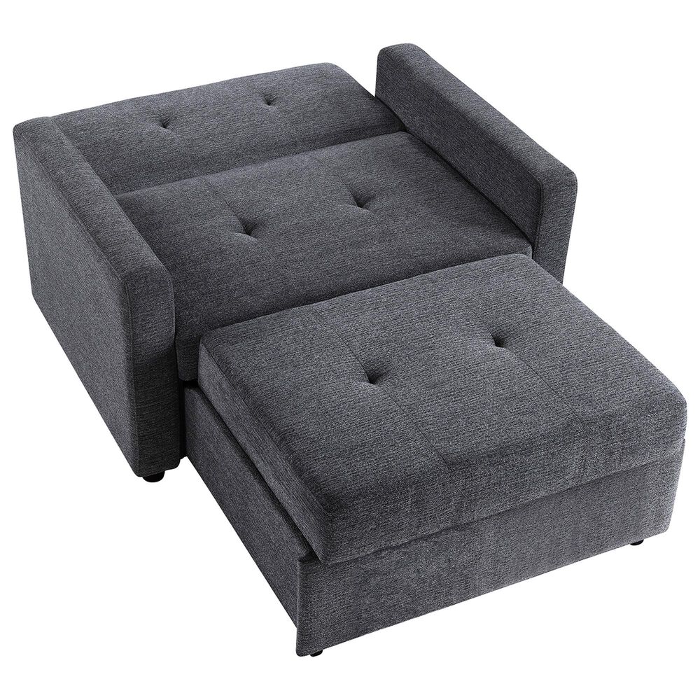 Steve Silver Convertible Sleeper Chair in Gray, , large