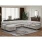 Vogue Home Furnishings 4-Piece Power Left-Facing Reclining Sectional with Chaise in Dove Gray, , large