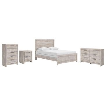 Ashley Broachmyn 4 Piece Full Bedroom Set in Light Gray, , large