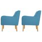 Noble House Felicity Arm Chair in Teal (Set of 2), , large