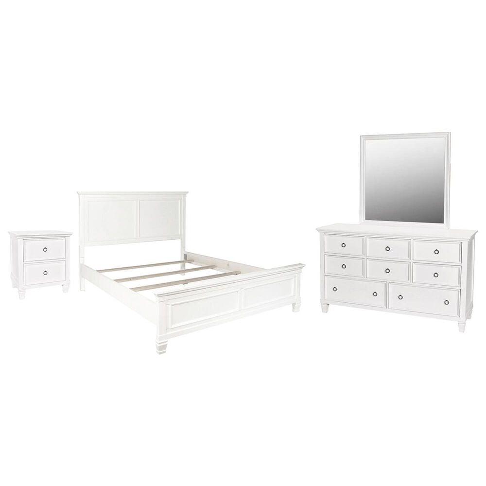 New Heritage Design Tamarack 4 Piece Queen Bedroom Set in White, , large