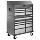 Gladiator 41" 15-Drawer Mobile Tool Chest Combo in Hammered Granite, , large