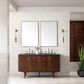 James Martin Vanities Amberly 60" Double Bathroom Vanity in Walnut with 3 cm Charcoal Soapstone Quartz Top and Rectangular Sinks, , large