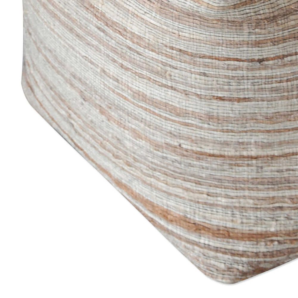 Uttermost Shiro Pouf in Butterscotch and Light Tan, , large