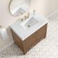 37B Alanya 36" Single Bathroom Vanity in Walnut Drift with White Composite Stone Top, , large