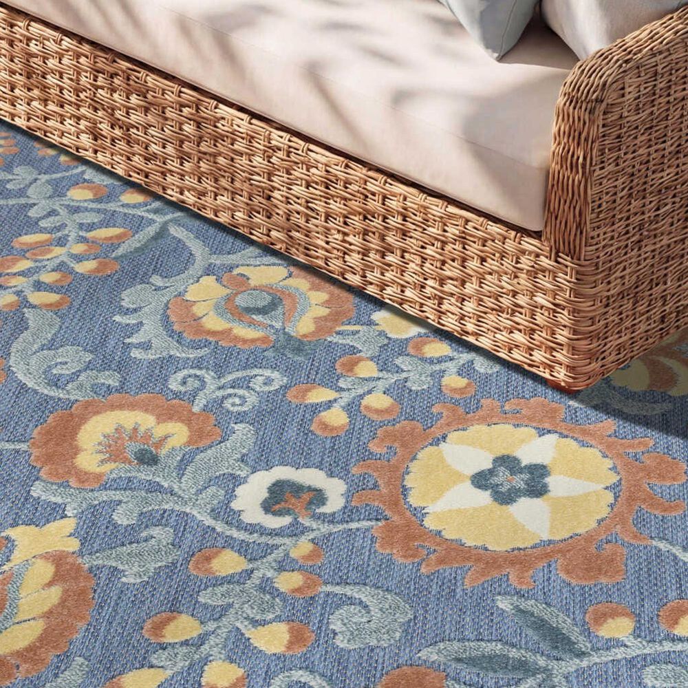 Other Aloha Blue and Rose 9' x 12' Indoor/Outdoor Area Rug, , large