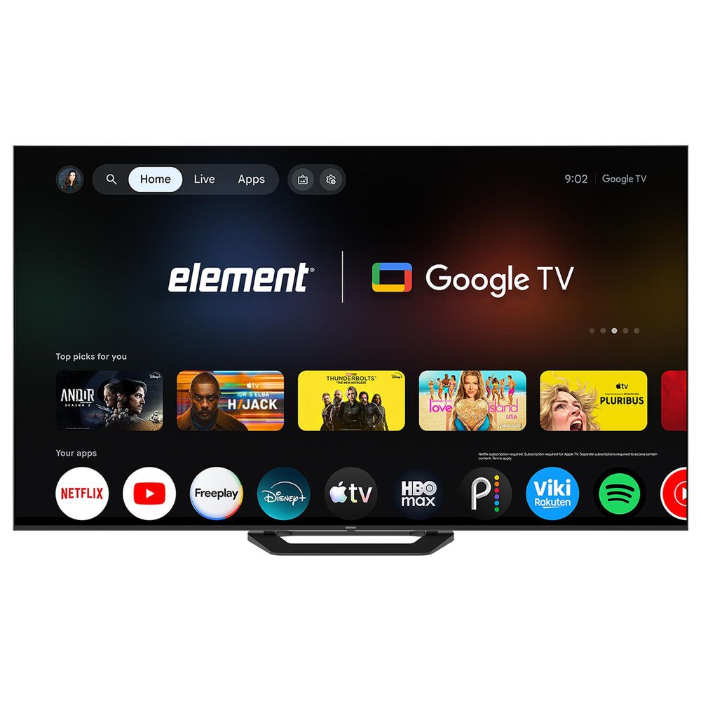 Element 100" Class Mini-LED QLED 4K - Smart Google TV with 3.1.2 Channel Soundbar System in Black, , large