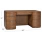 Riva Ridge Caden 3-Piece Executive Desk with Bookcase and File Cabinet Set in Spiced Caramel, , large