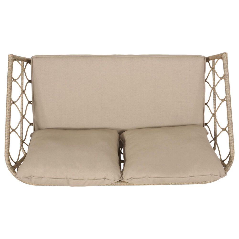Hearth and Haven Bruce Outdoor Loveseat with Cushions in Brown, , large