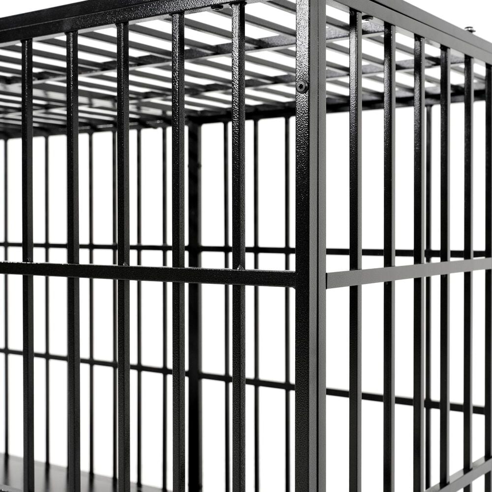 HOMLUX 61" Extra Large Heavy Duty Metal Dog Crate for Large Dogs in Black, , large