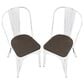 Lumisource Oregon Stackable Dining Chair in Esoressi/Vintage White (Set of 2), , large