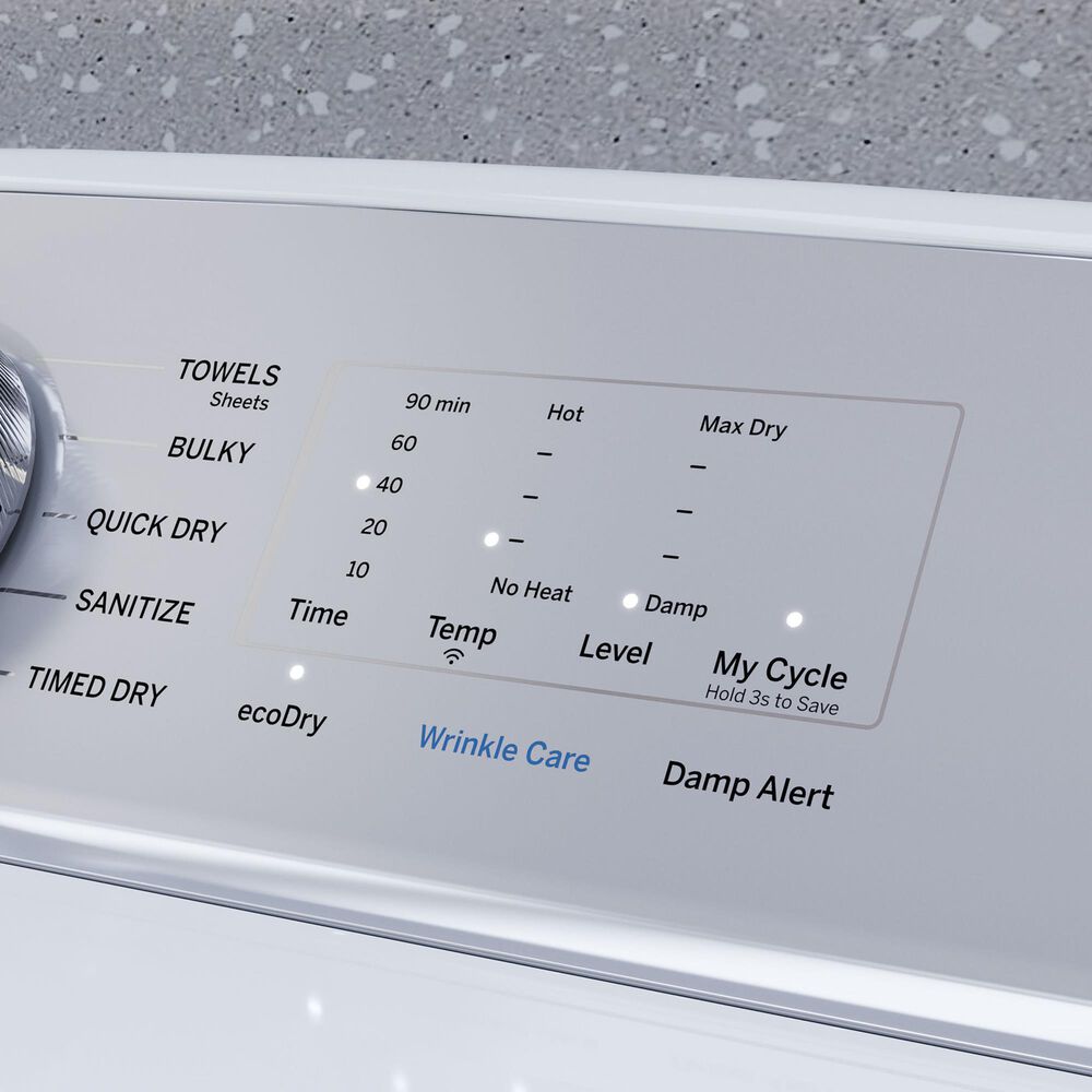GE Profile 5 Cu. Ft. Top Load Impeller Washer and 7.4 Cu. Ft. Gas Dryer Laundry Pair in White, , large