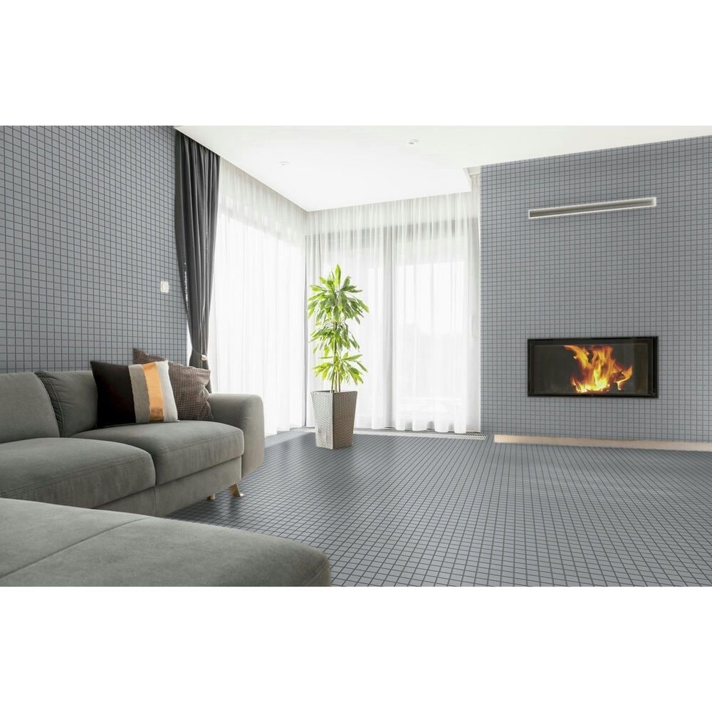 Emser Catch Gray 2&quot; x 2&quot; Square on 12&quot; x 12&quot; Ceramic Mosaic Sheet, , large