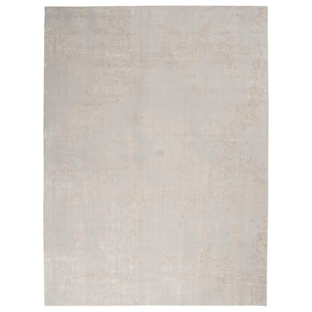 Nourison Silky Textures SLY01 7"10" x 10"6" Ivory and Grey Area Rug, , large