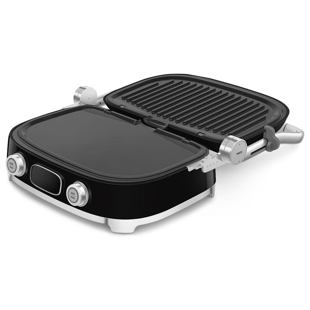 SMEG 19" Retro Style Multi-Use Grill in Black, , large