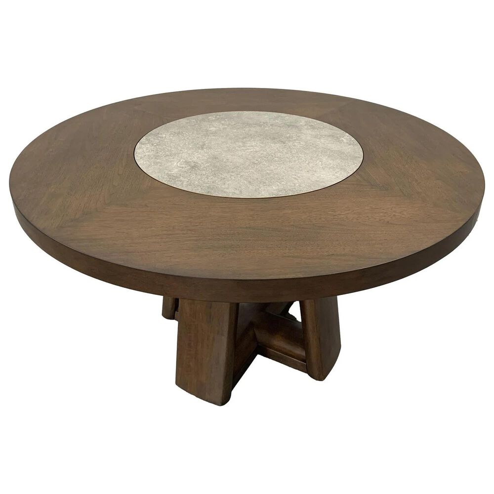Riverside Furniture Delia 5-Piece Round Dining Set in Nouveau Walnut, , large