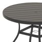 Hearth and Haven Outdoor 53" Round Dining Table with Umbrella Hole in Black - Table Only, , large