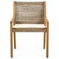 Hearth and Haven 5-Piece Outdoor Rectangular Dining Set with Cream Cushion in Teak, , large