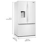 Whirlpool 29.58 Cu. Ft. French Door Refrigerator with In-Door Water and Ice Maker in White, , large