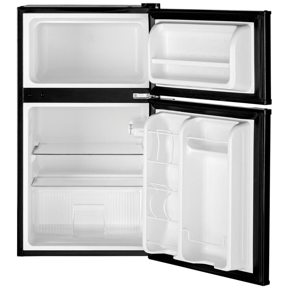 GE Appliances 3.1 Cubic Feet Double-Door Compact Refrigerator in Black, , large