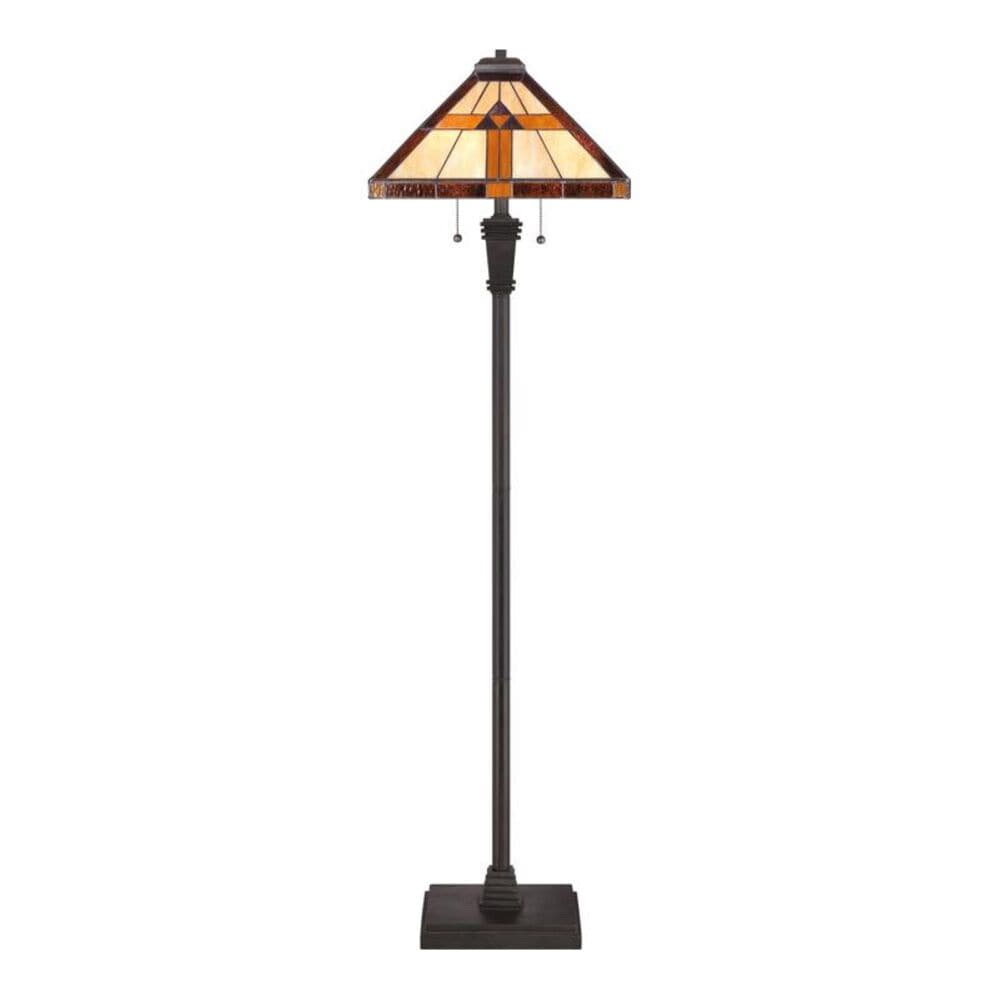 Quoizel Tiffany Bryant 2 Light Floor Lamp in Black, , large