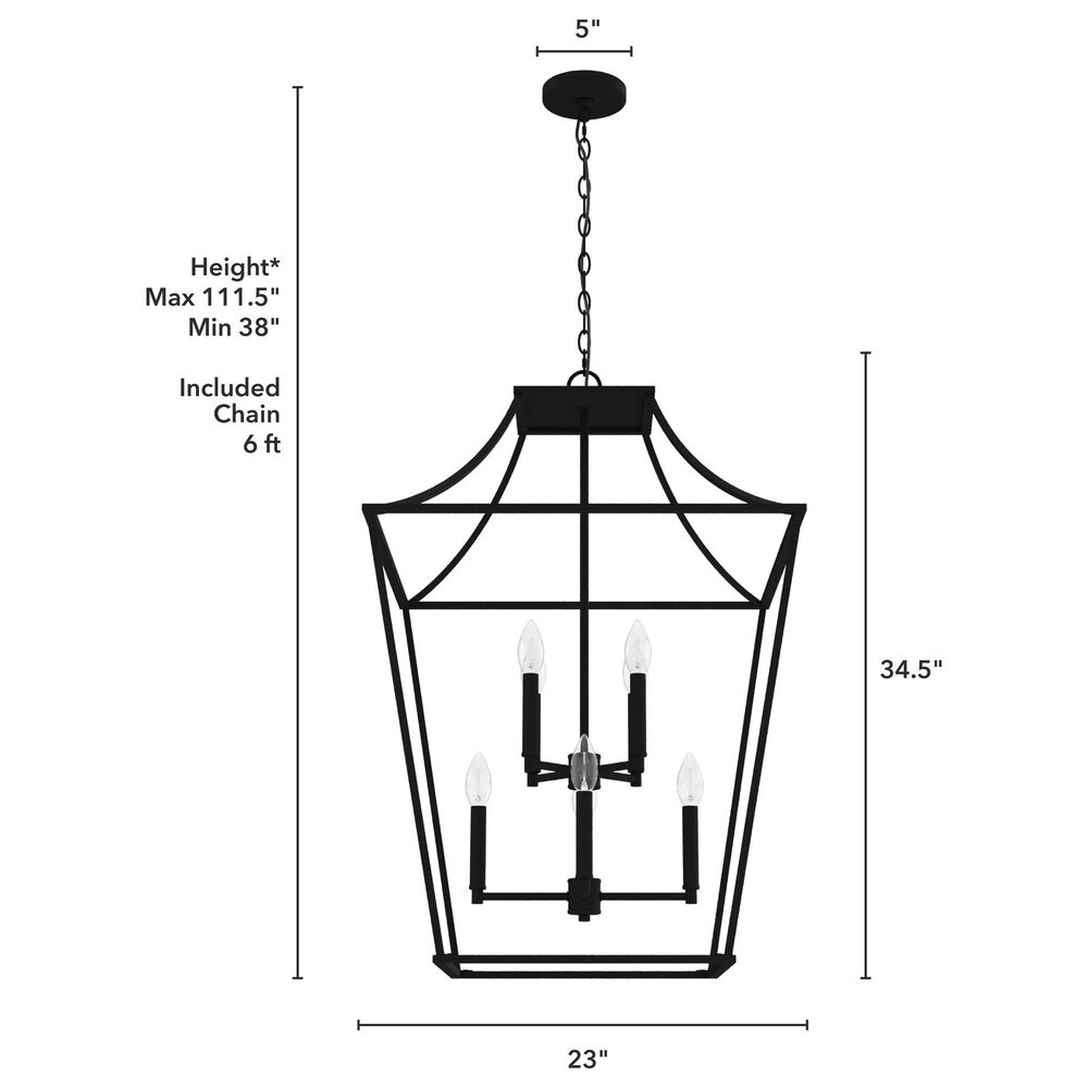 Hunter Laurel Ridge 8-Light Pendant Lantern in Natural Iron, , large
