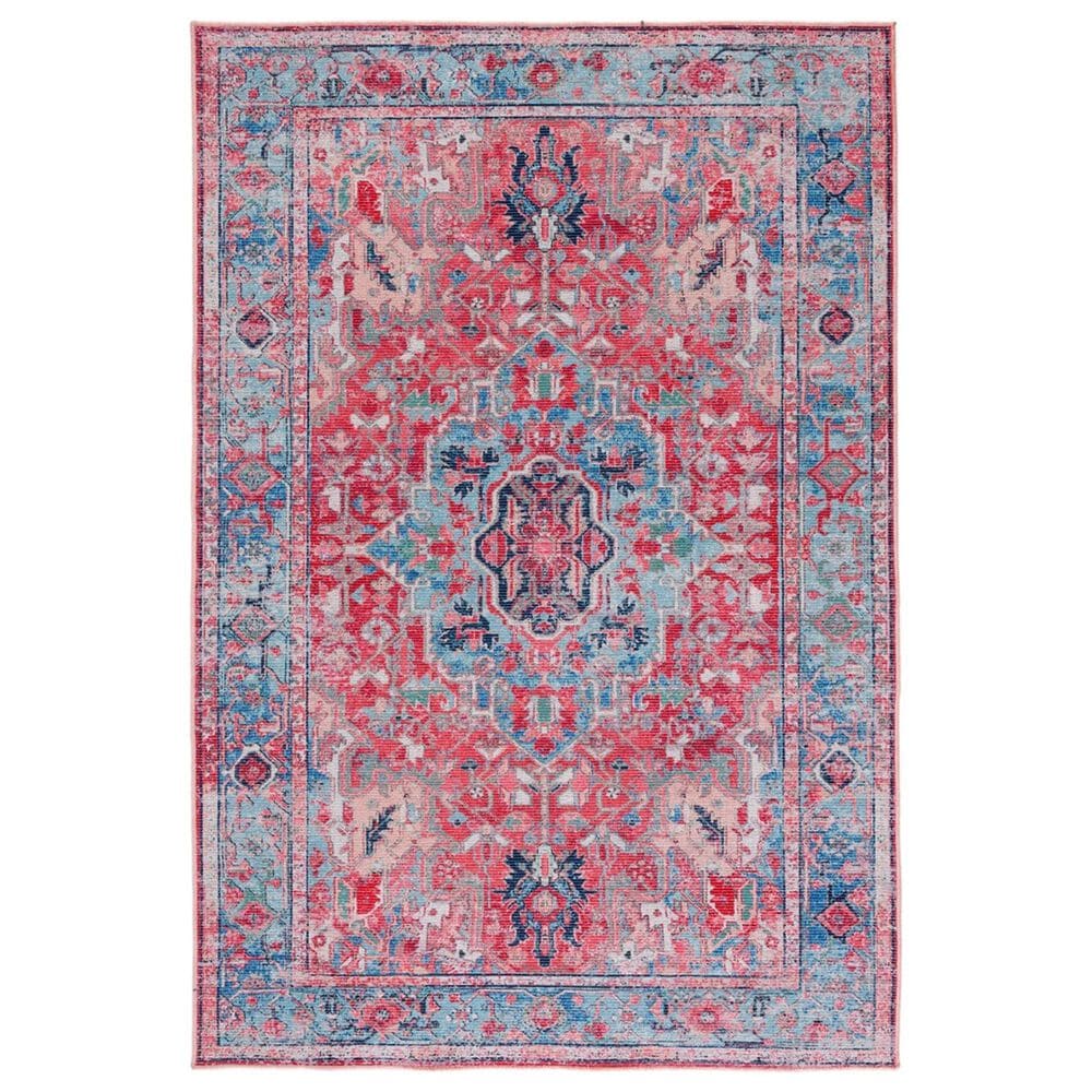 Safavieh Serapi 4" x 6" Light Blue and Red Area Rug, , large
