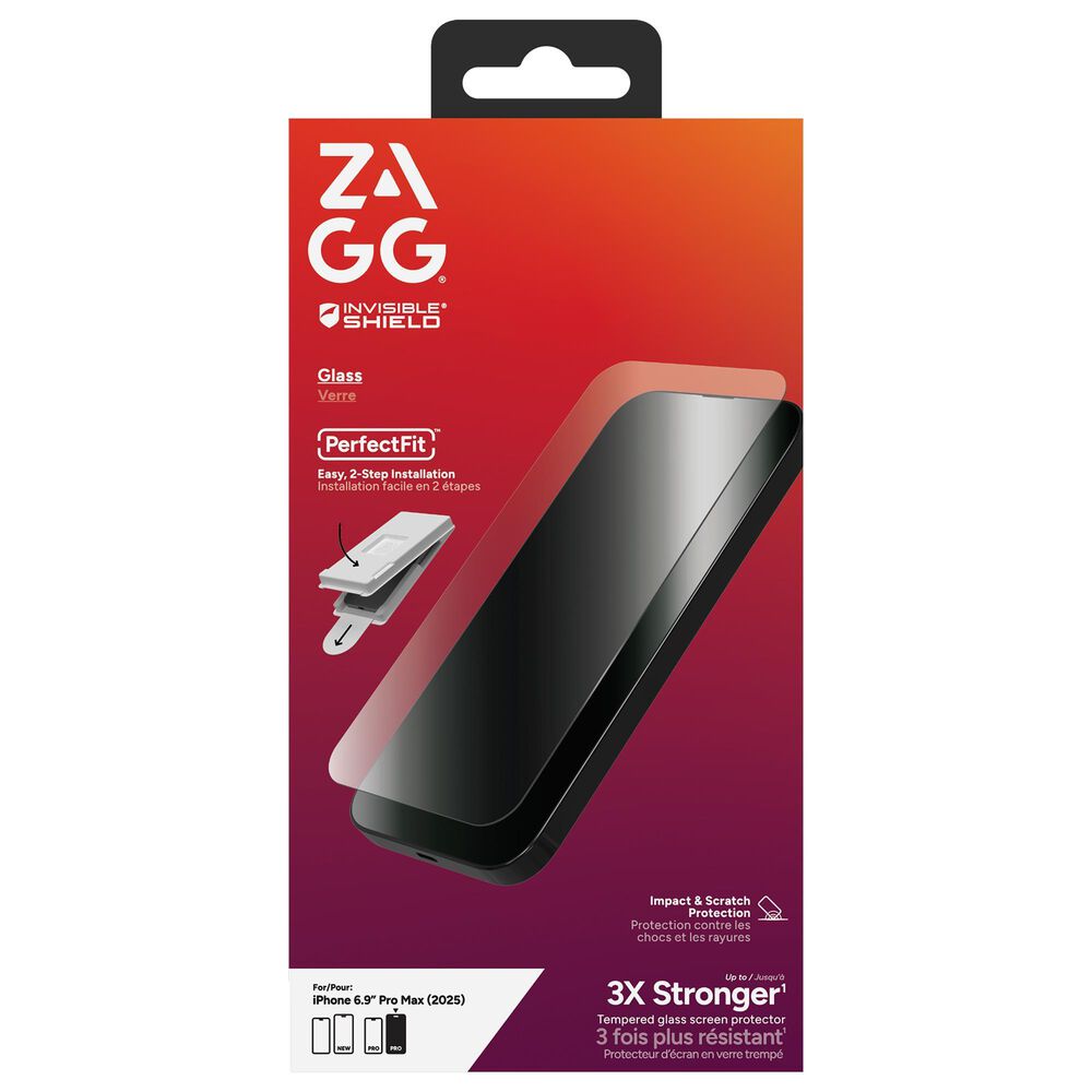 Zagg InvisibleShield Glass Screen Protector for Apple iPhone 17 Pro Max in Clear, , large