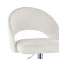LumiSource Renee Adjustable Swivel Bar Stool with Cream Fabric Upholstery in Chrome (Set of 2), , large