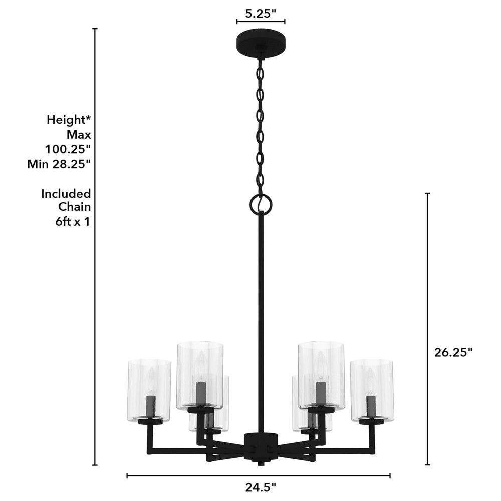 Hunter Kerrison 6-Light Chandelier in Natural Iron, , large