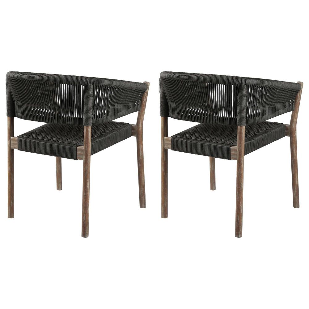 Blue River Doris Patio Dining Chair in Light Eucalyptus and Charcoal &#40;Set of 2&#41;, , large