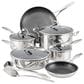 Circulon 10-Piece Tri-Ply Clad Nonstick Cookware Set with 2-Piece Bonus Utensil Set in Stainless Steel, , large