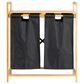Household Essentials Pull-Out Double Hamper with Shelf in Natural, , large