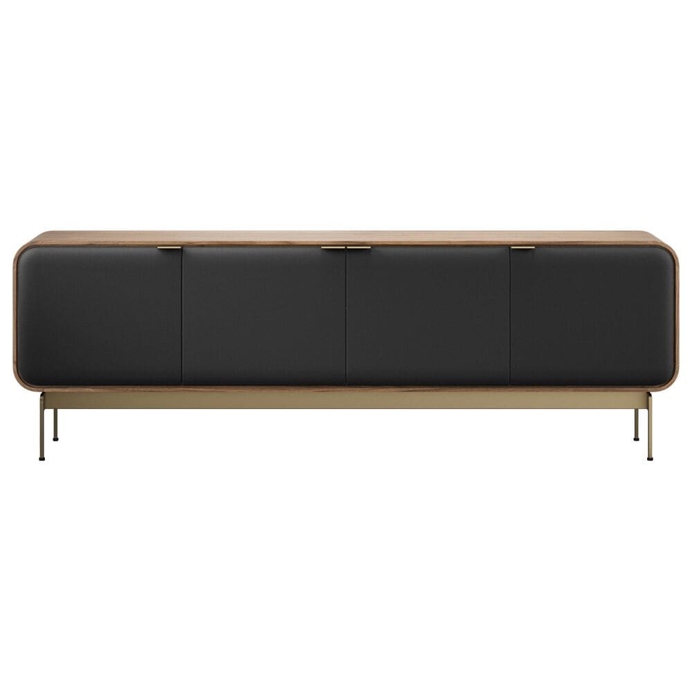 BDI Plume 80" 4-Door Media Cabinet in Walnut and Bronze, , large
