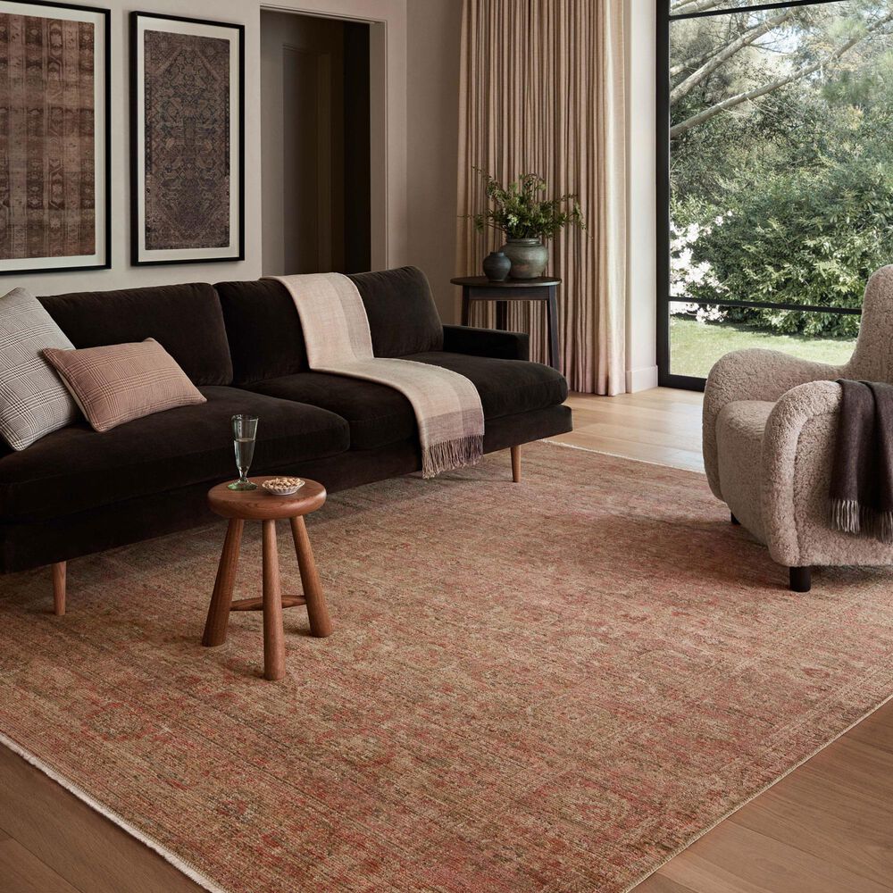 Amber Lewis x Loloi Molly Brick and Bark 6&#39;7&quot; x 9&#39;2&quot; Area Rug, , large