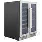 Thor Kitchen 24" French Door Wine and Beverage Center in Stainless Steel, , large
